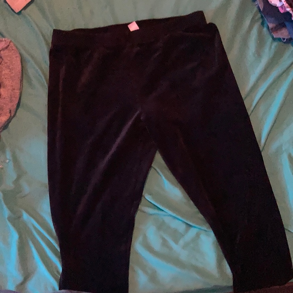Black fuzzy pants